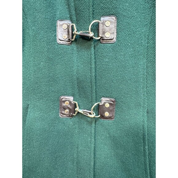 Calvin Klein Women's Wool Hooded Winter Coat Long Sleeve Sz 4 Sea Green Full Zip - Picture 5 of 14